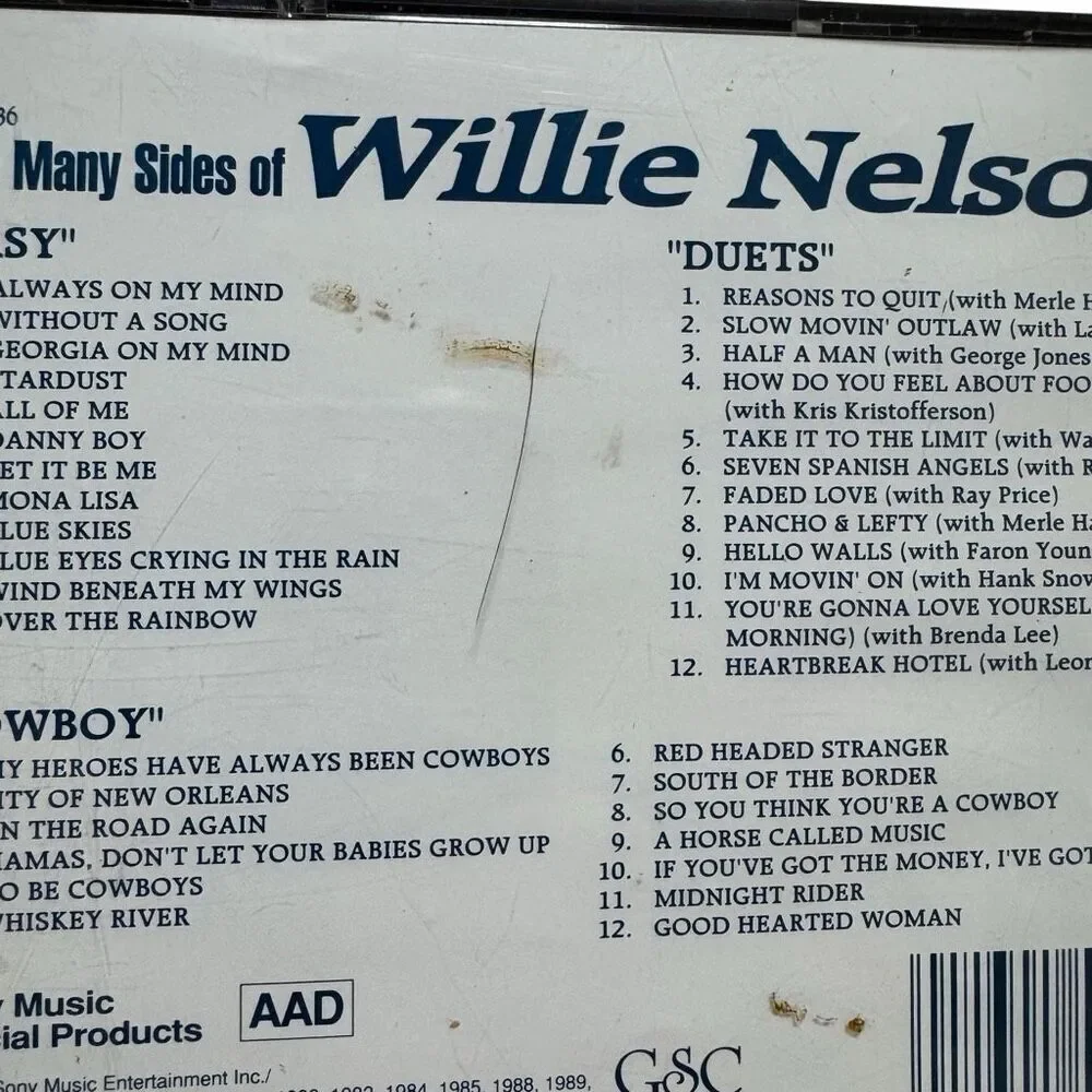 Willie Nelson -The Many Sides Of- CD 1992 Sony Music (3 Disc 36 Tracks)